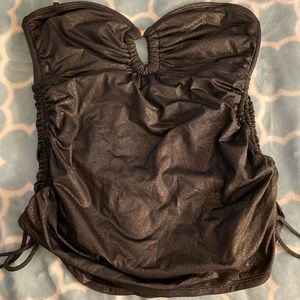 Black & Gold Swimsuit Top